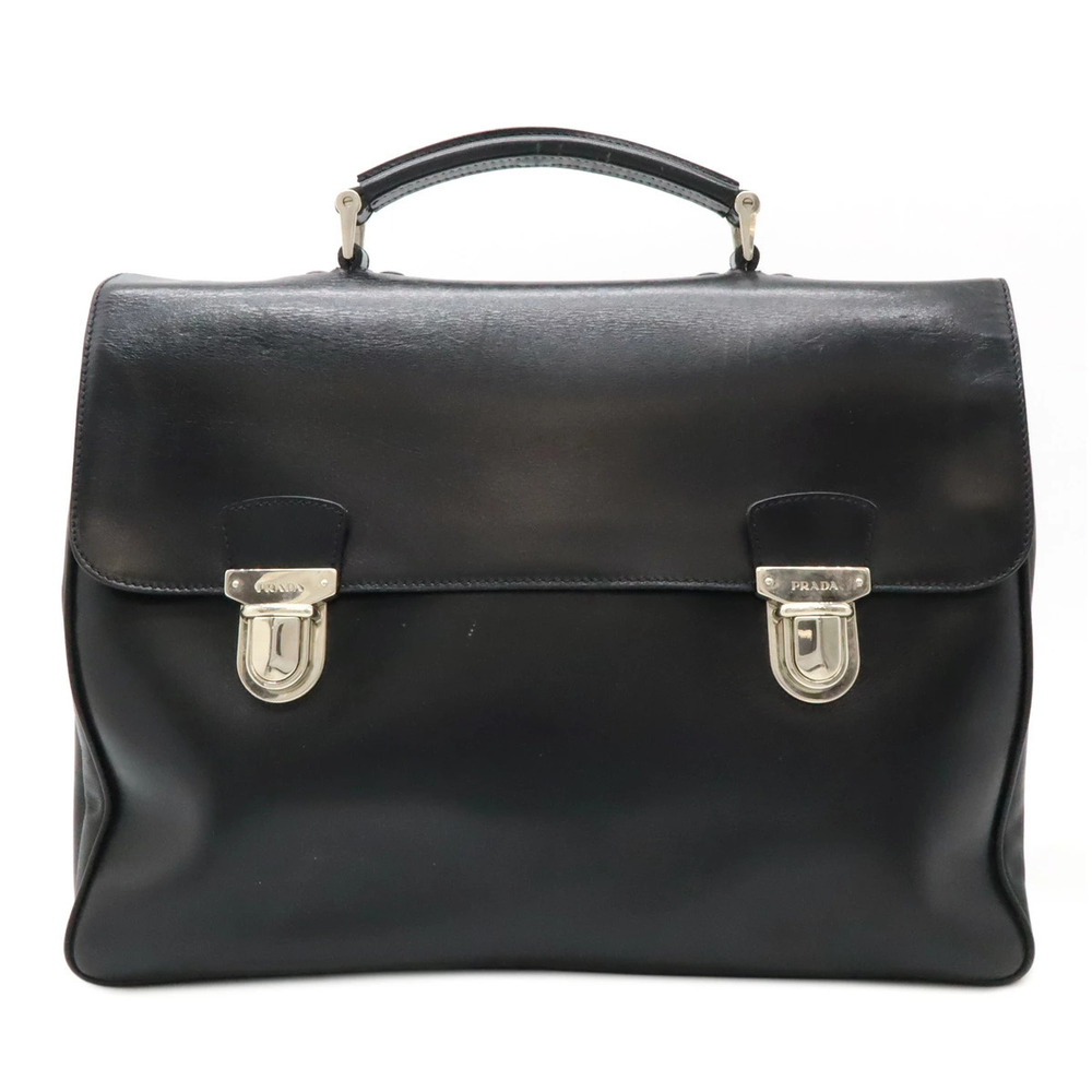 Prada business bag Briefcase Tessuto leather black